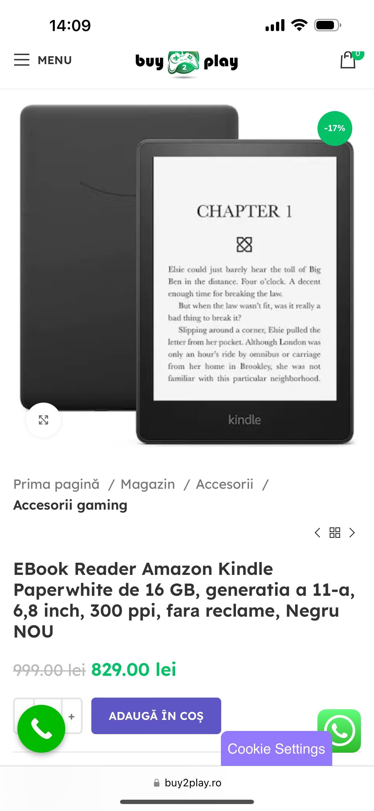 Kindle tableta paperwhite