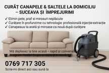 Curățare canapele scaune saltele etc.