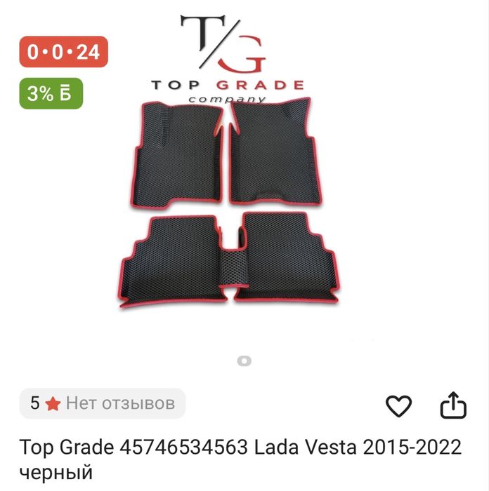 Продам коврики лада веста