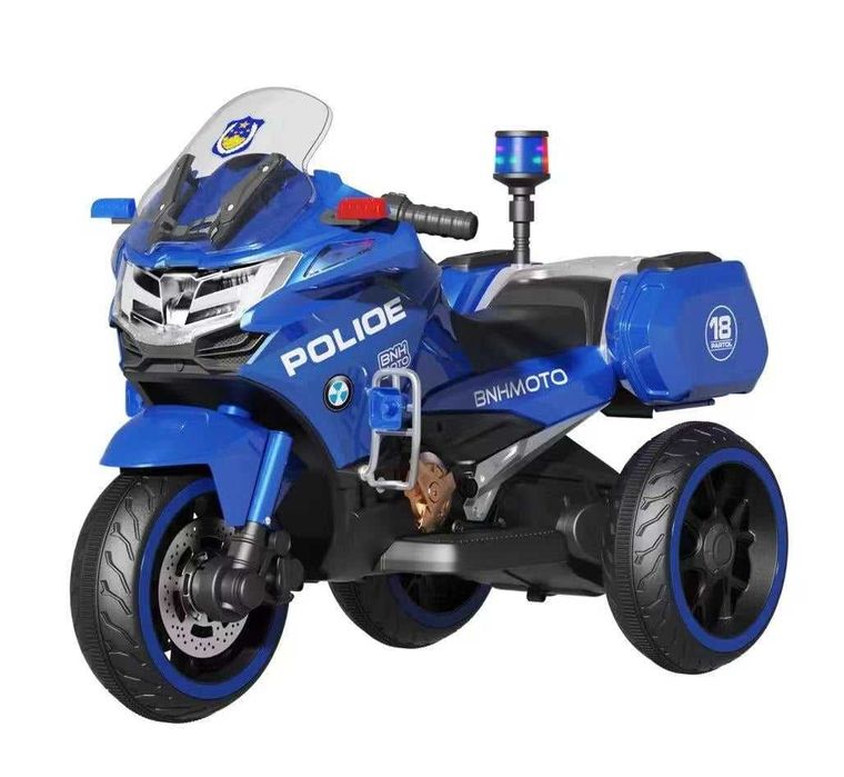 Motocicleta cu 3 roti, POLICE BJML5188 60W, 6V cu scaun tapitat NOUA