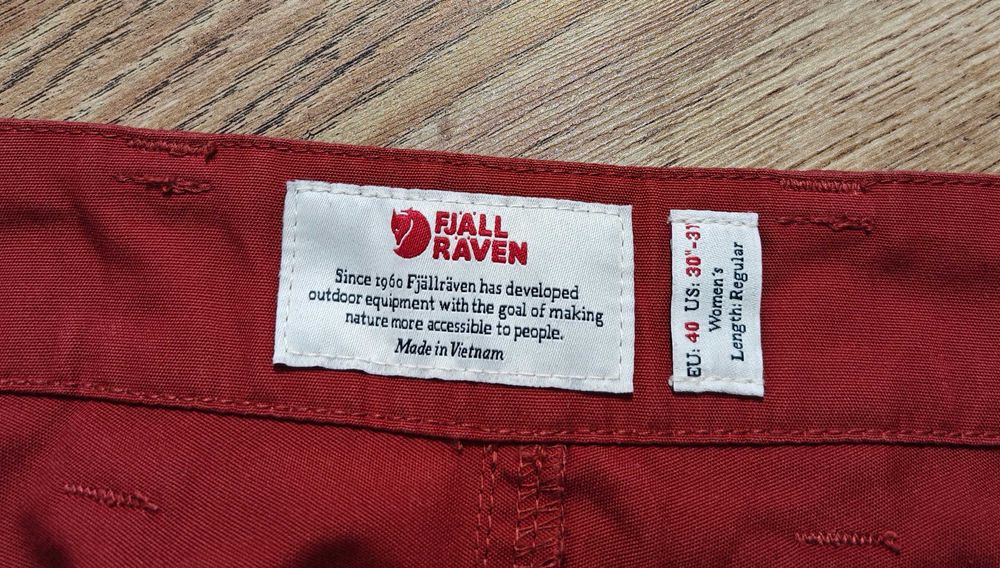 FJALLRAVEN G 1000 Дамски карго червен туристически панталон размер 40