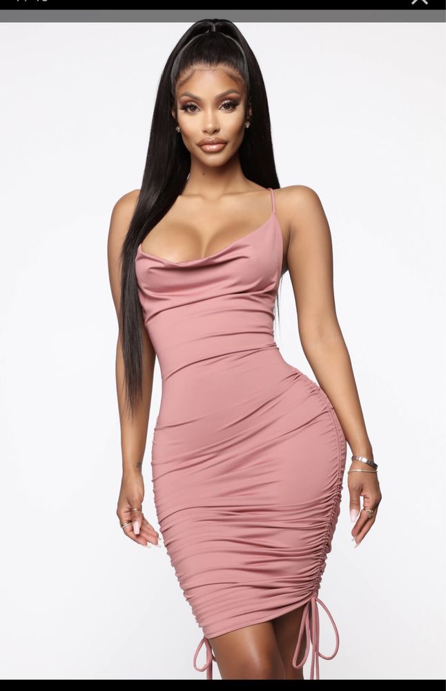 Rochie XS cu snur in părți pentru ajustarea mărimii, material elastic