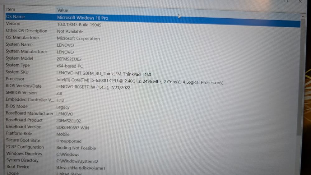 Laptop Lenovo Thinkpad T460 + Windows 10 Pro lifetime + încărcatorul