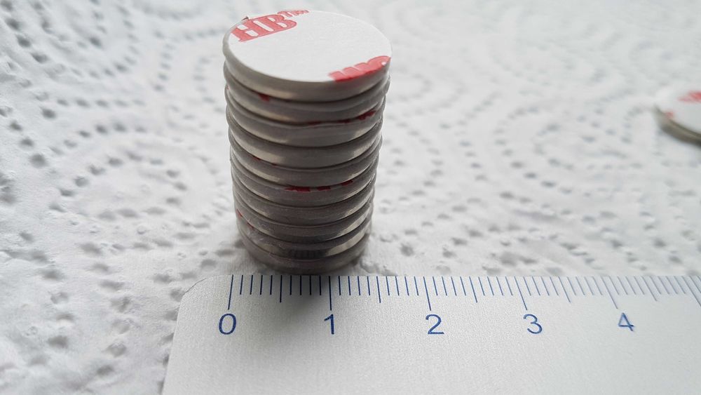 Magneti neodim disc puternici cu adeziv Ø 15 mm x 2 mm