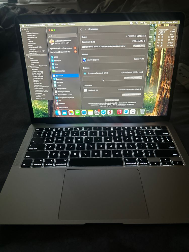 Srochna sotiladi shkalat narx Macbook air i3 8/256
