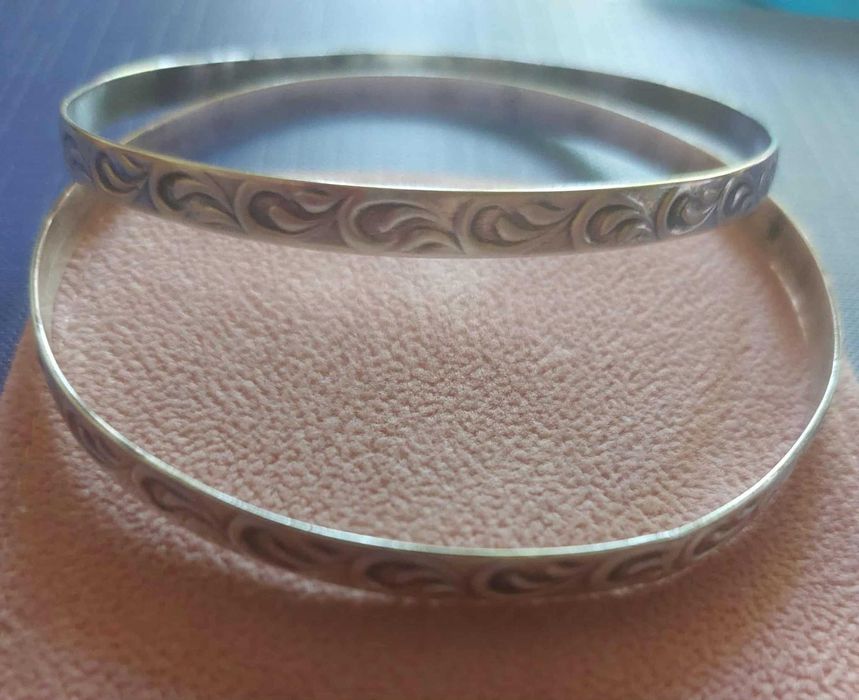 Lot de 2 bratari vintage argint fixe