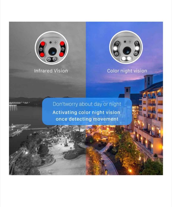 Wifi Smart HD камера IP66 Управлявана с телефон външна Водоустойчива