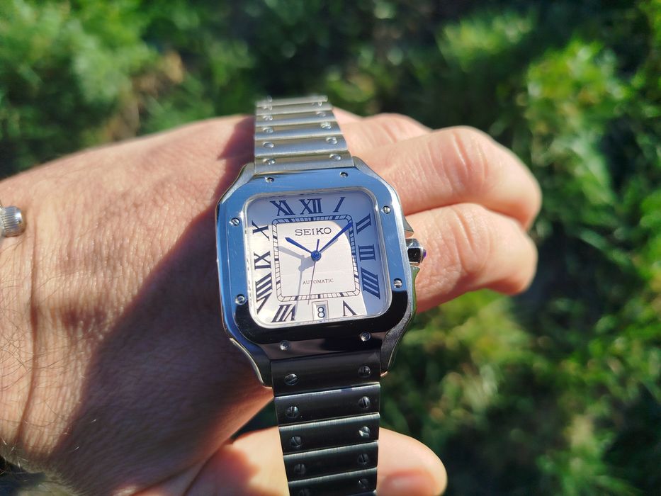 Seiko mod Santos XL Сейко
