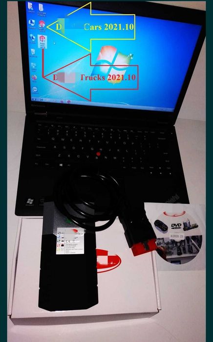 Kit Tester Auto Multimarca Turisme&Camioane + Laptop Lenovo I5