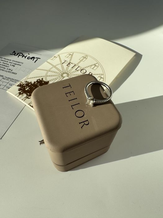 Inel Platina Diamante Teilor Nepurtat cu bon si certificat