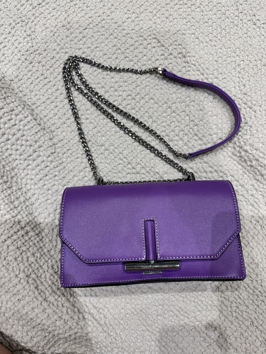 Сумка итальянская из кожи, красивая, фиолетовая от Francomanatti