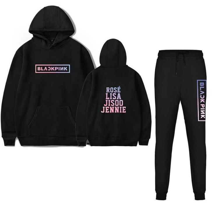 ДЕТСКИ и ДАМСКИ екипи, суичър и долнище BLACK PINK K-POP BTS, 10 цвята