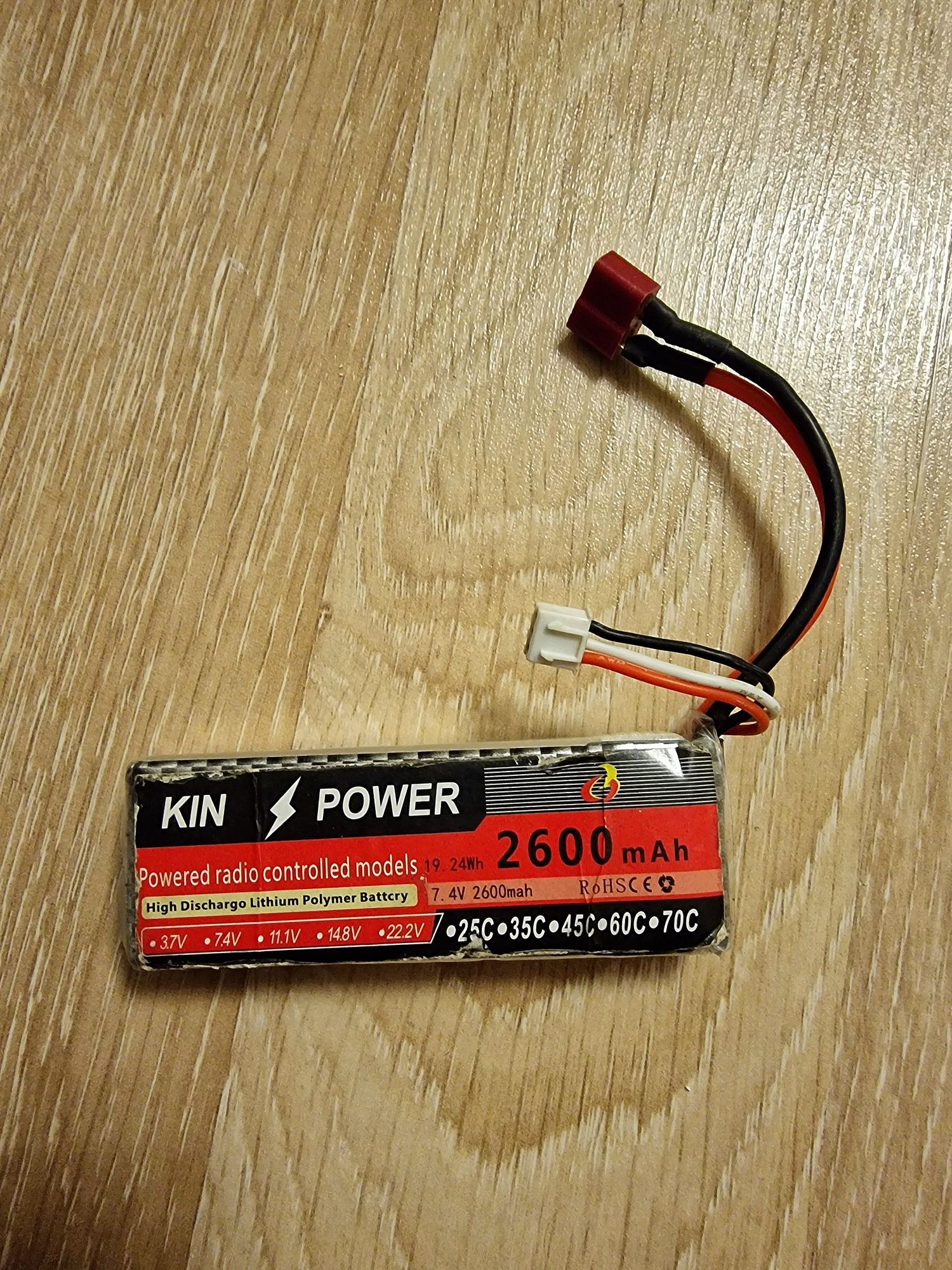 Nou!! Acumulator 7,4v 2600Mah [2s] Kin Power, pt Automodele Rc/Masi Rc