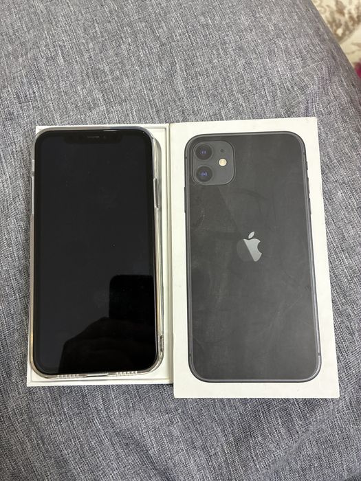 iPhone 11, 64gb, black в идеальном состоянии, весь комплект