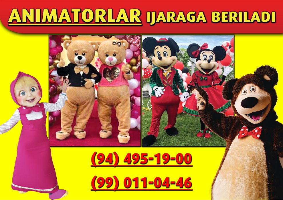 Animatorlar ijaraga beriladi (YAYPAN)