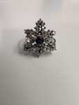 Inel damă cu diamante și safir aur 18k Gr 5,73 cod unic 403