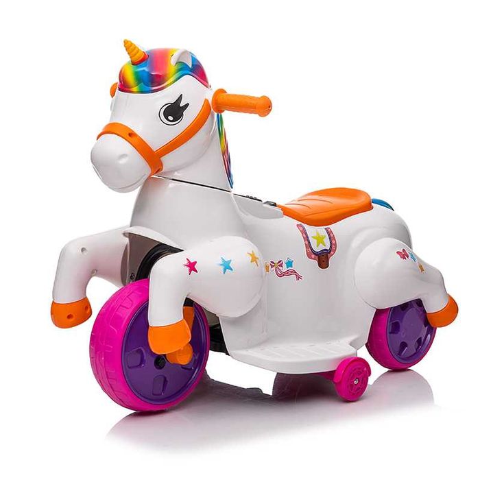 Tricicleta electrica pentru copii, Kinderauto Poney 40W 6V Rainbow