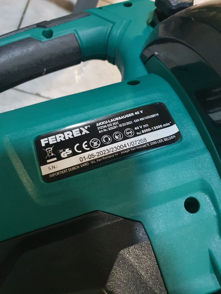 Безжична прахосмукачка/дробачка за листа Ferrex 40V Li-Ion FN-ABV-40