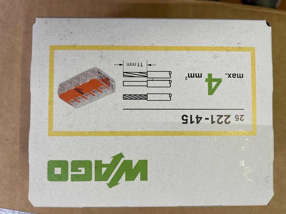 Клеми -Wago: КУТИЯ с 25 бр. с 5 проводни - 23 лв.