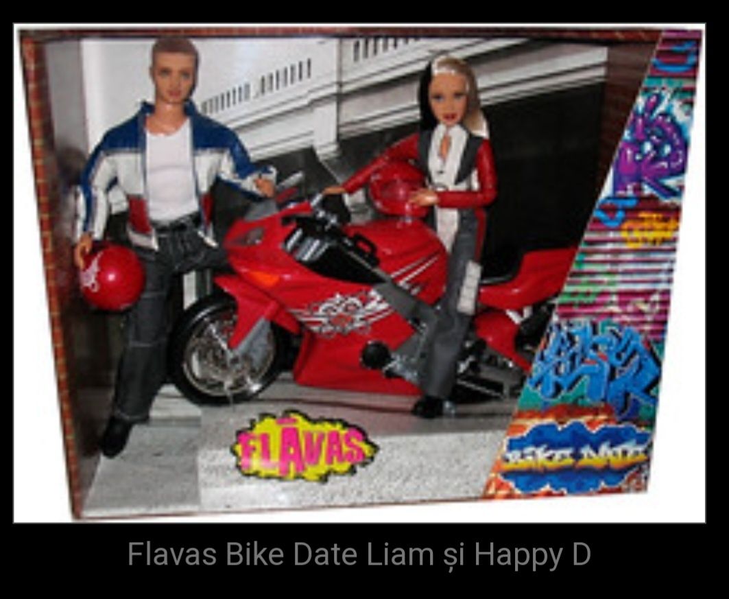 Barbie Papusi Mattel Flavas Bike date Liam si Happy D set