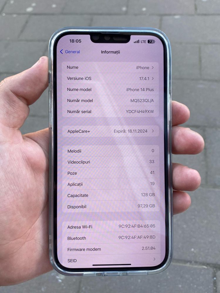 vând iphone 14 plus