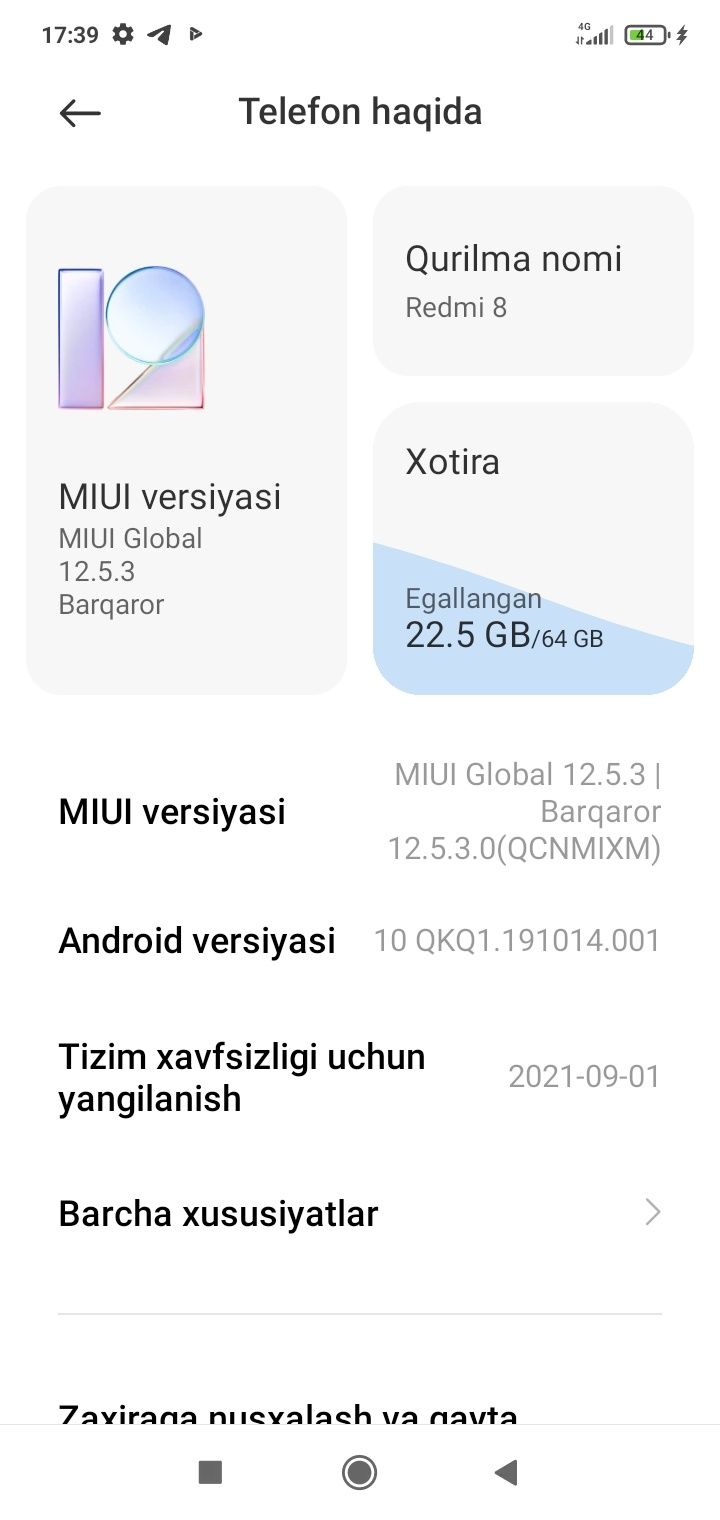 Ideàl redmi 8 radnoy 64 talik singlm ishlatgan