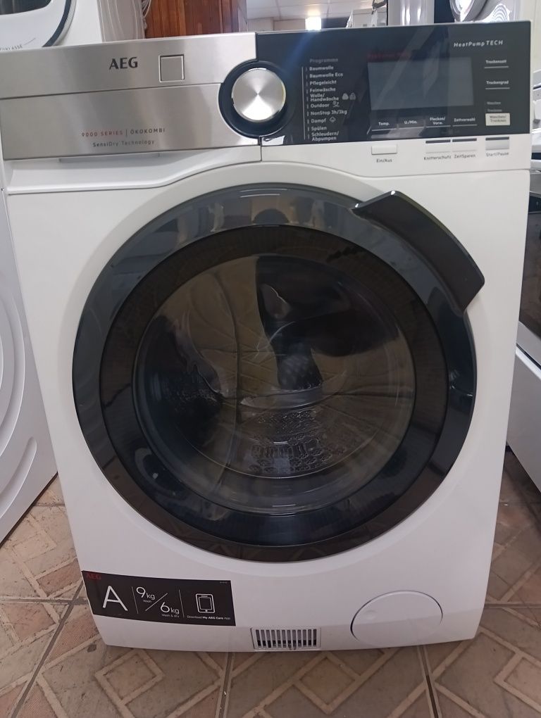 Пералня със сушилня с термопомпа АЕГ Aeg  9/6 кг  2 години гаранция!