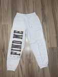 Pantaloni trening albi, bershka