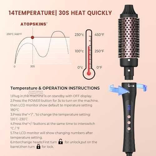Нов Многофункционален стайлер 4 в 1 – четки и маши, 25-38 мм коса жени