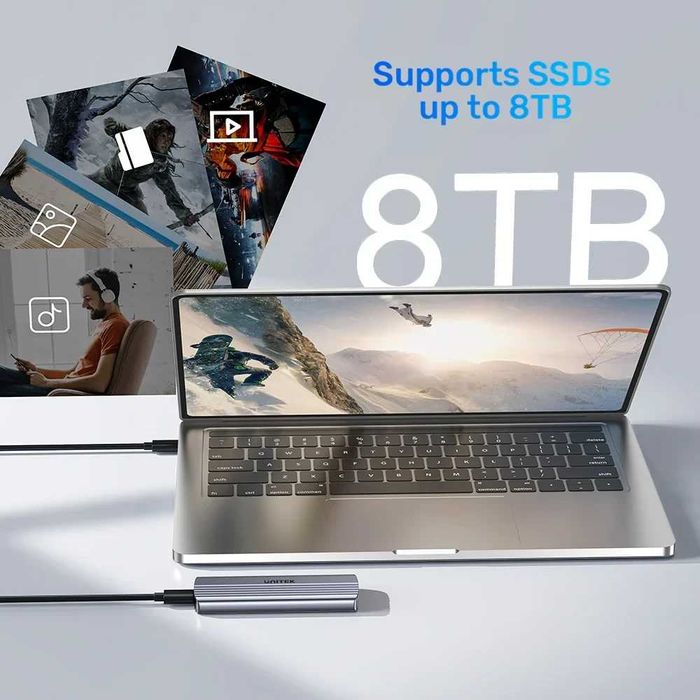 USB Външна кутия за SSD M.2 NVMe 10Gbps USB 3.1 Type-C/A + Гаранция