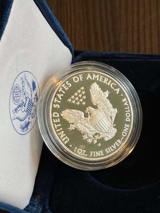 Lot monede America - 2019 Apollo II 50 / 2008 Silver Eagle