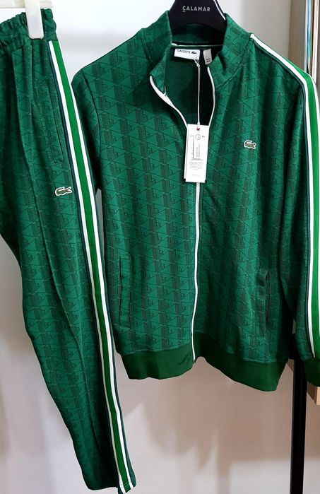 Trening bumbac Lacoste -verde-negru-made in France