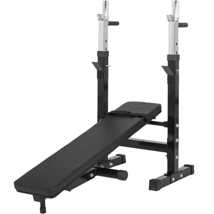 Pachet complet fitness bancă de piept+ set de bare+ discuri grip 100kg