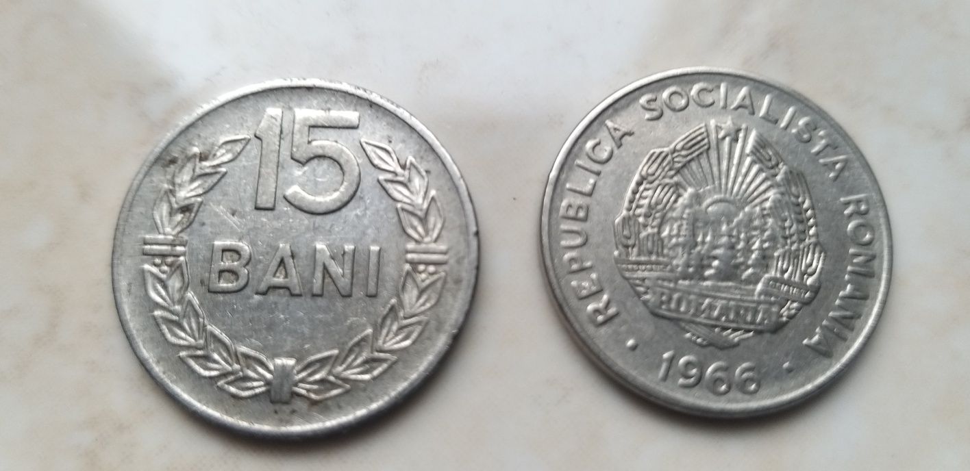 Monede vechi romanesti 5,15,25 bani, 1,3 lei anii 1960