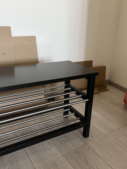 Bancă depozitare pantofi IKEA negru (108x34x50 cm)