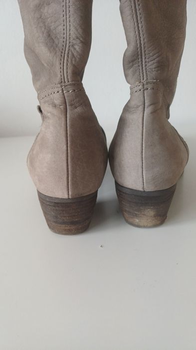 Сиви ботуши Gabor  5 1/2,  39 естествена кожа