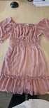 Rochie mini roz cu elastic in talie