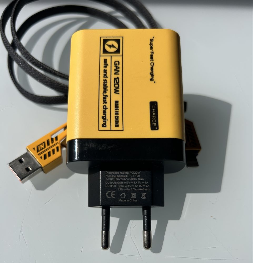 Încărcător 120W Super Fast Charge – Nou, livrare rapidă, stoc limitat
