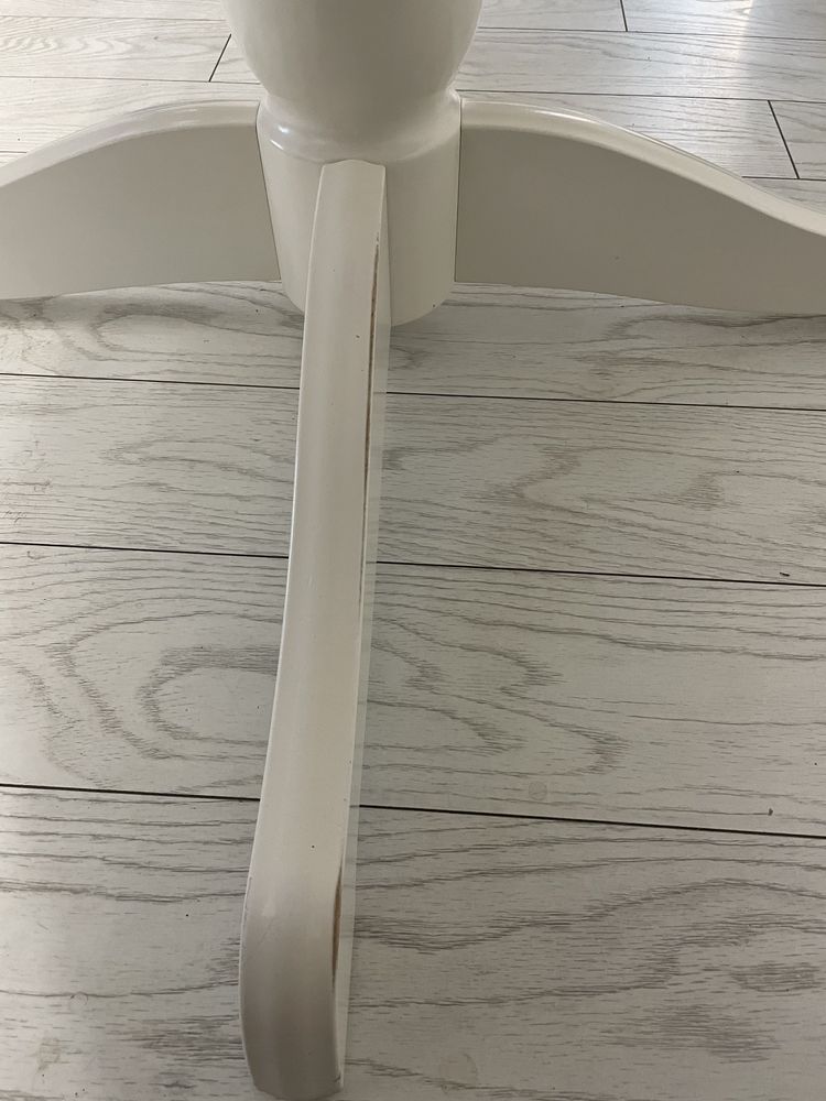 Masă extensibilă rotunda IKEA, alb, 110/155 cm