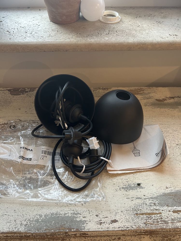 Set cablaj lampa/lustra ikea negru