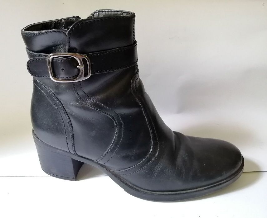 botine negre - marime 37, toc 5 cm