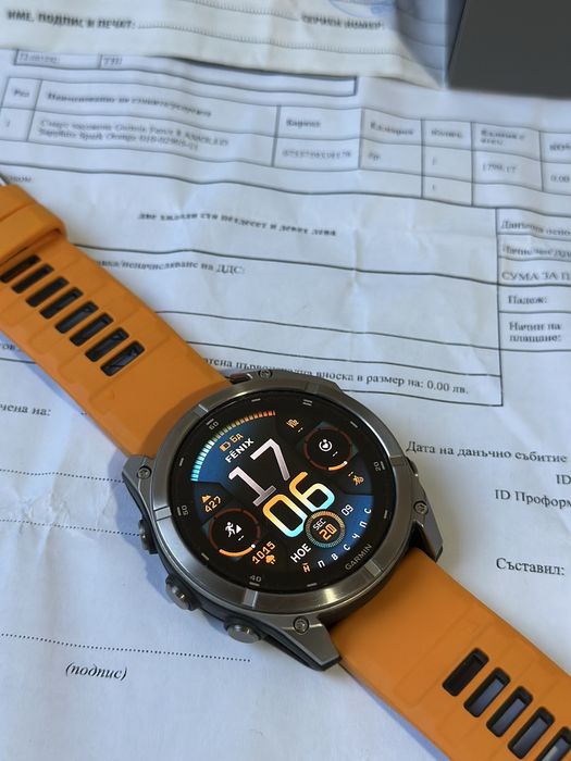 Garmin Fenix 8 Amoled Sapphire Premium 51MM Spark Orange