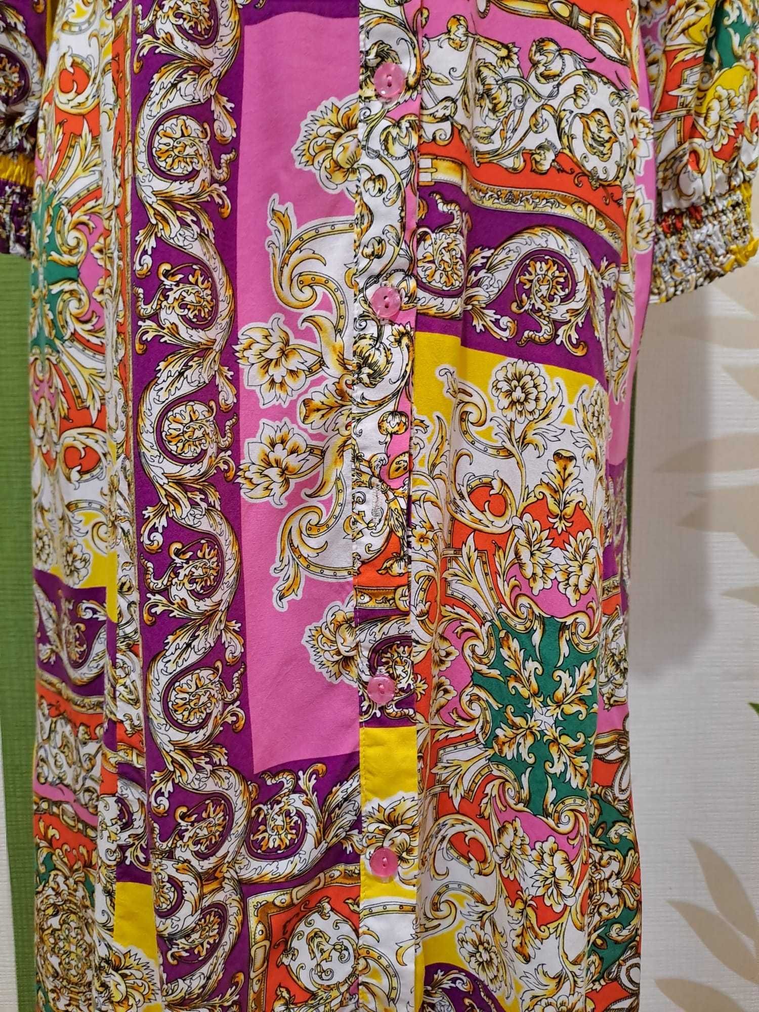 Rochie lungă cu nasturi 100%vâscoză mărimea 38-M Micha, M / 38 / 10