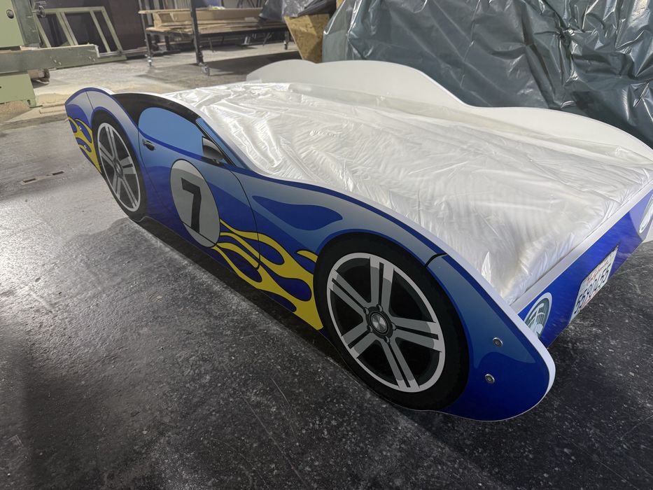 Pat copii cu model masina corvette 160x80