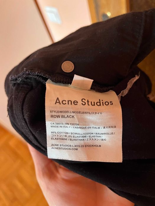 Acne Studios Row Black Мъжки Дизайнерски Дънки