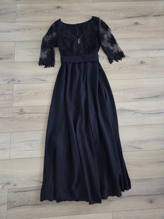 Rochie neagra eleganta cu bust din dantela