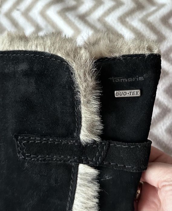Зимни велурени ботуши -Tamaris