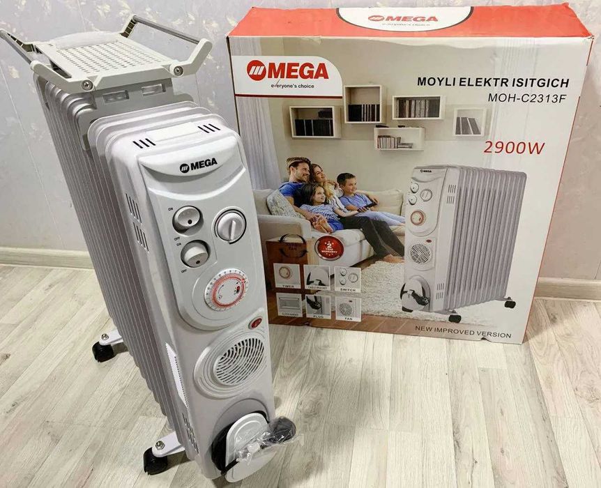 Масляный обогреватель Mega 9/11/13 секций 2,9кВт по Акции + доставка!