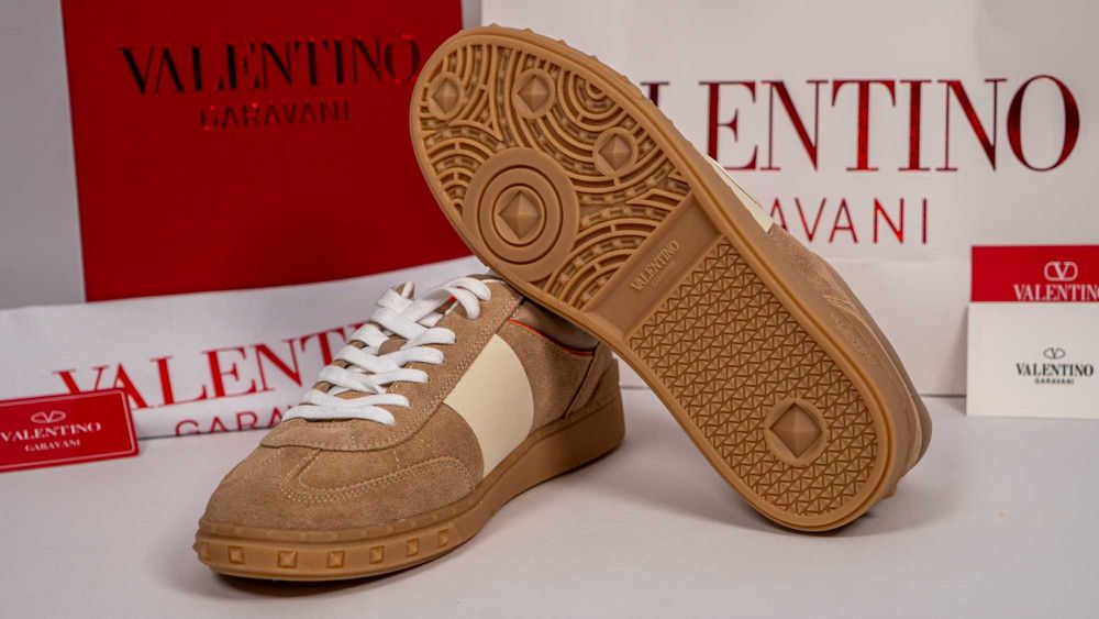 Маратонки Valentino Upvillage Low Top – Естествен Велур и NAPA Кожа