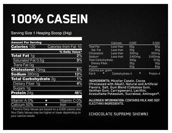 100% Casein Gold Standard - оригинал со стикером.